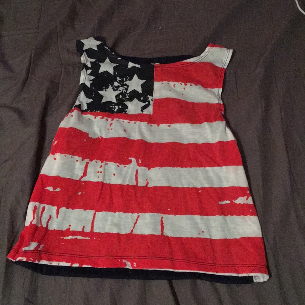 American flag tank top